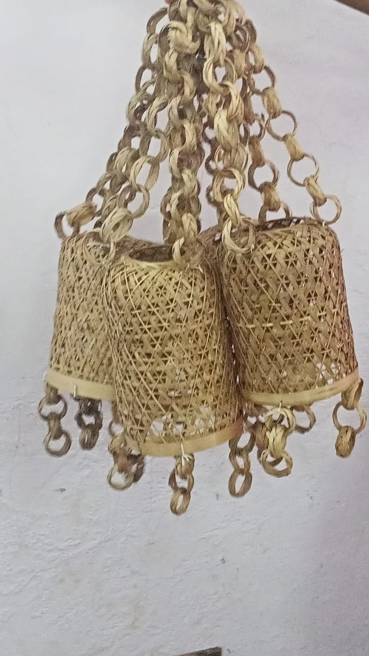 Bamboo wall hanging made by trainee